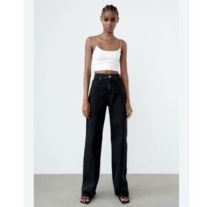 Zara Black Wide Leg Jeans